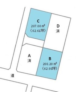 土地　B-47 南箕輪村南原 分譲地　残り2区画