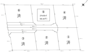 土地(分譲地6区画 残り1区画) B-79 伊那市西箕輪(大萱)